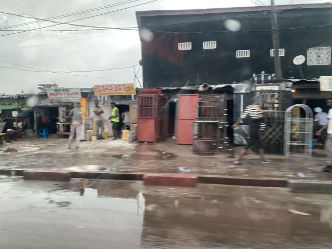 2/14/23 views during our drive from Kinshasa airport into the downtown.  It had just rained heavily.
