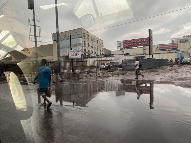 2/14/23 views during our drive from Kinshasa airport into the downtown.  It had just rained heavily.
