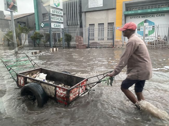 2/14/23 views during our drive from Kinshasa airport into the downtown.  It had just rained heavily.
