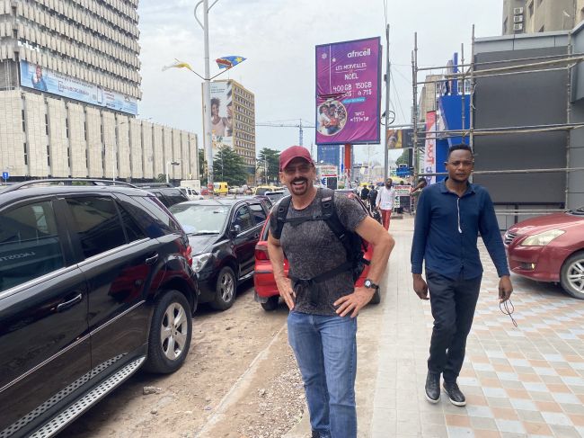 2/14/23 Ray during our walk around a section of Kinshasa
