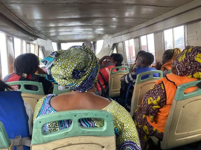2/14/23 Departing Kinshasa, Dem. Rep. of Congo as we cross the Congo River to Brazaville, Congo
