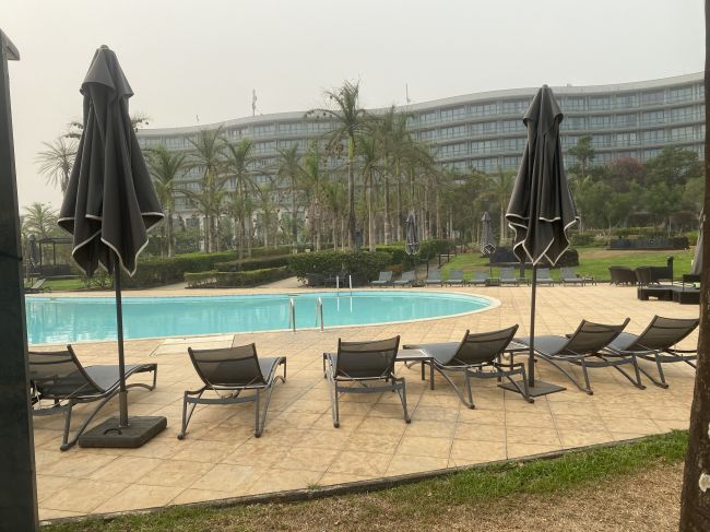 12/17/23 swimming pool at our Sofitel hotel in Malabo

