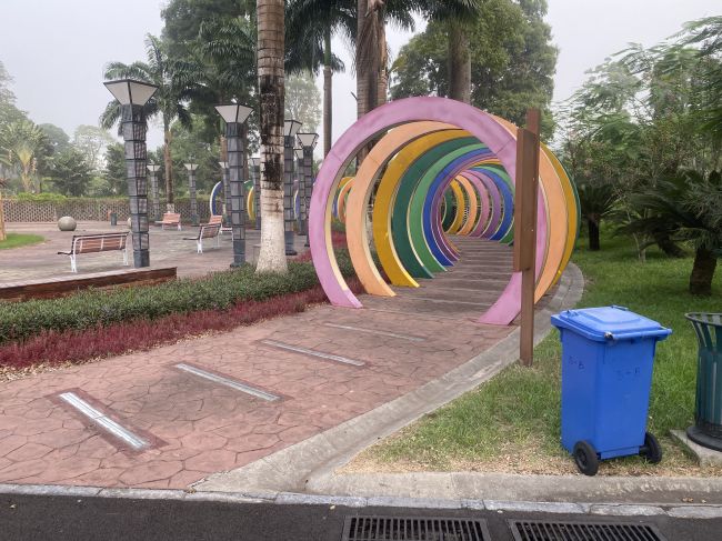 12/17/23 walking around park in Malabo
