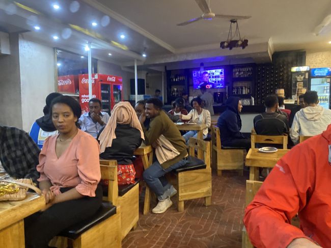 12/18/23 restaurant our first night in downtown Addis
