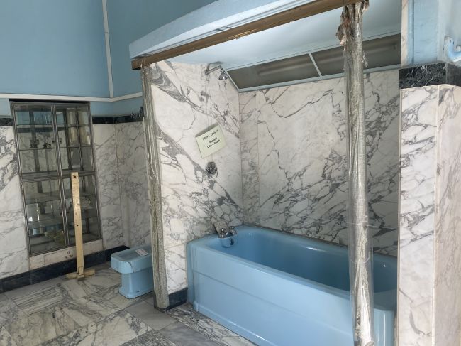 12/19/23 In Haile Selassie's Palace: His and his wife's bathroom

