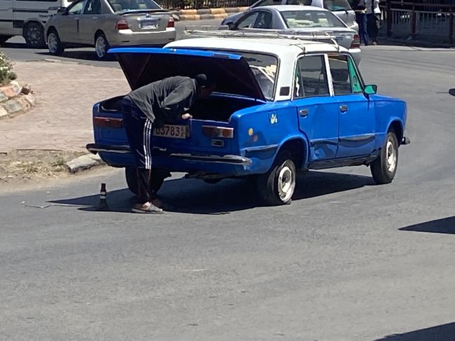 12/19/23 We were in this taxi which broke down during city tour of Addis Ababa
