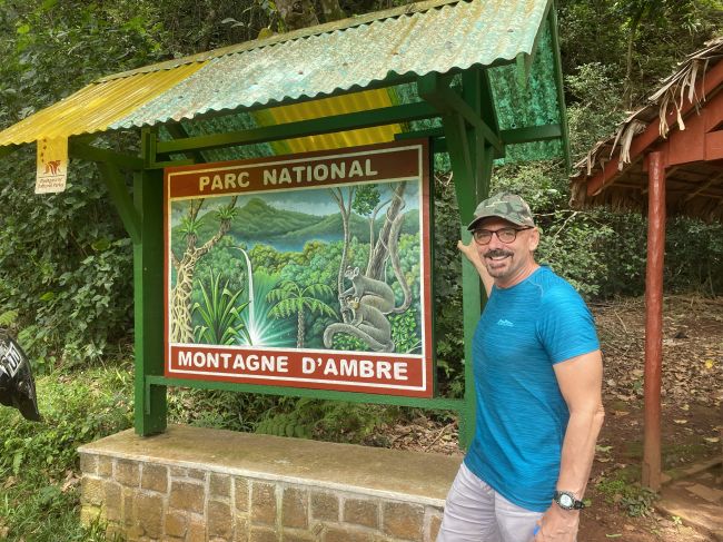 12/10/23 Ray  at entrance to  Parque National de l'Ambre in Madagascar
