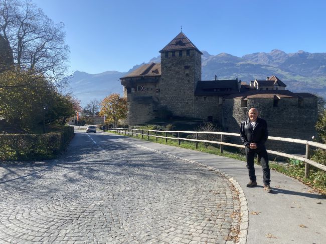 view of private castle in  Liechtenstein.  Still private home of their royal family.  Keep out!
