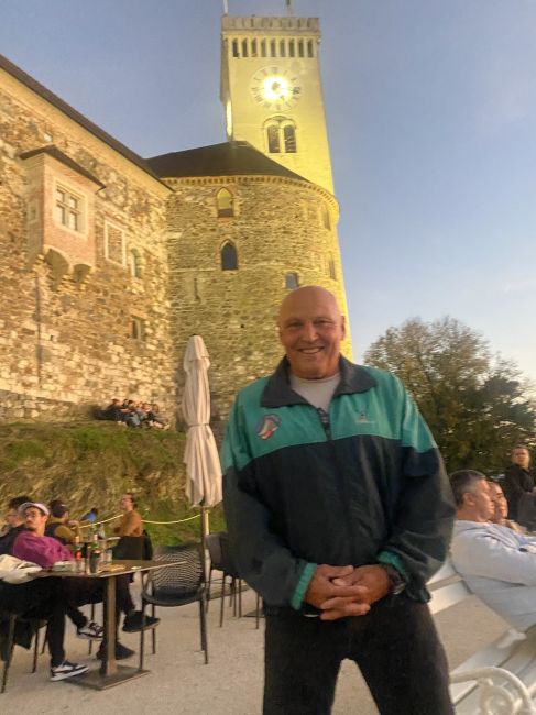 evening walk to Grad Castle high above Ljubljana, Slovenia 
