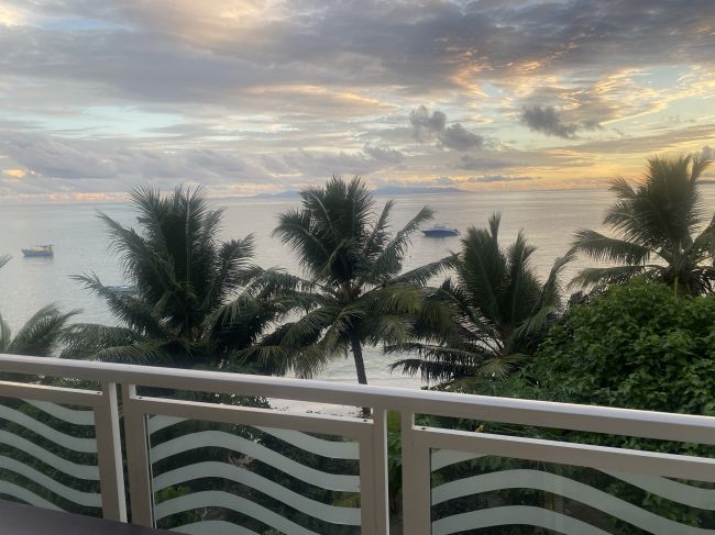 view from our Praslin hotel
