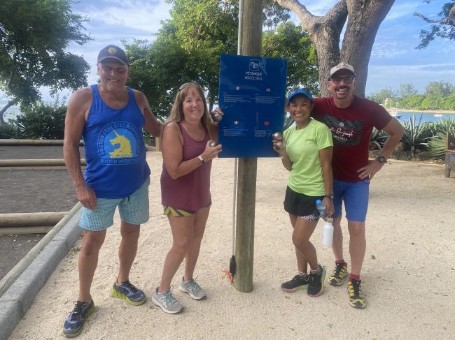 Bocce squad during olympics at Club Med Mauritius
