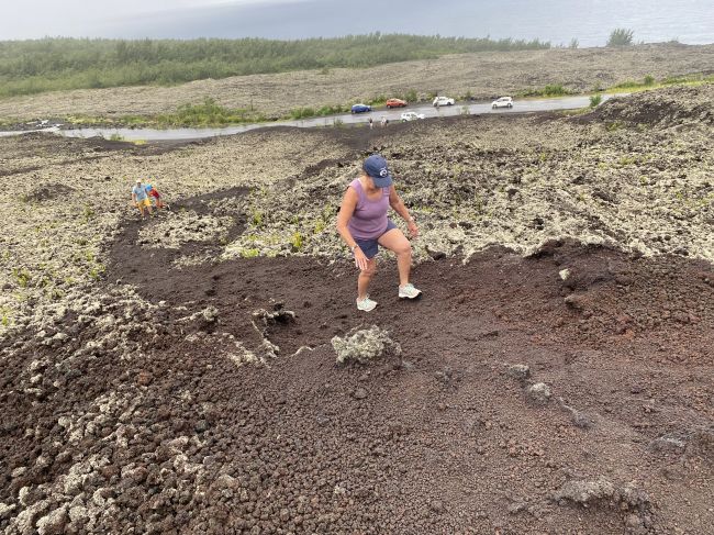  old lava flow on south part of Reunion Island
