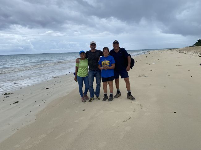 Walking on beach during Comoros day tour
