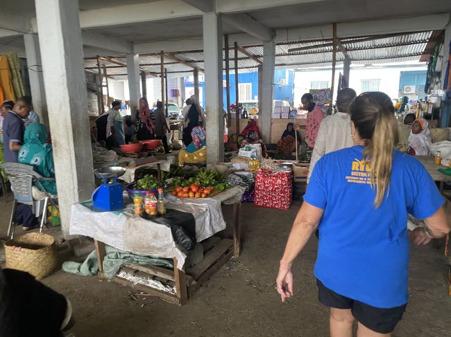 Roadside market seen during day tour of Comoros
