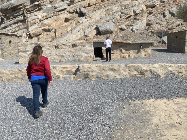 2/11 Day tour of Oman near Straits of Hormuz: outside old time root cellar refrigerator
