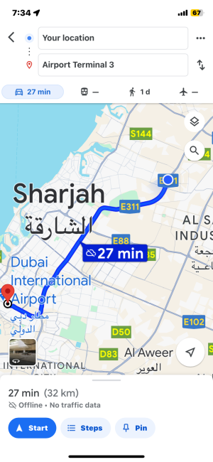 2/11 GPS while driving back from Oman boarder to Dubai through other emirates like Sharjah
