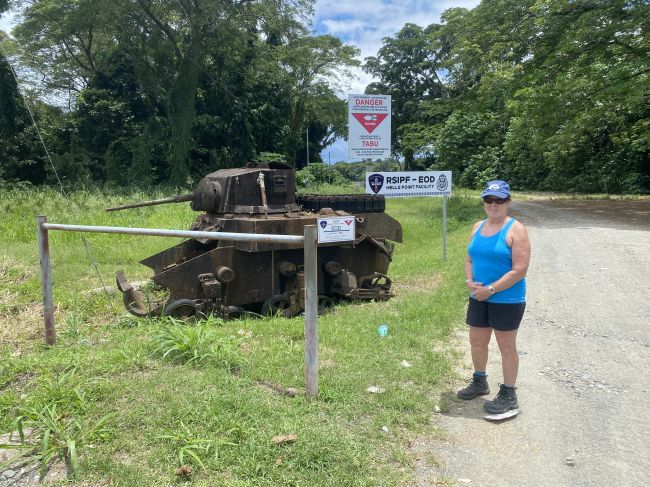 2/14 on the drive to Red Beach, Guadalcanal
