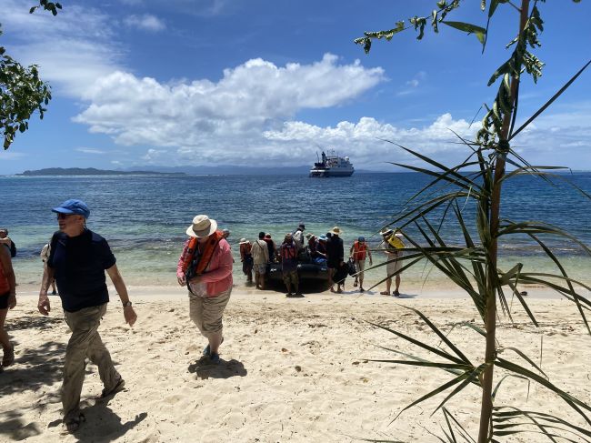 2/16 Looking out at Orion from beach on Owaraha Island, Solomon Islands
