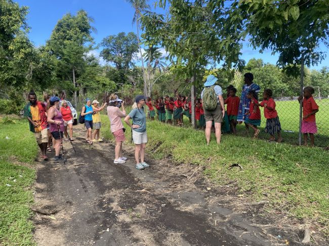 School on way to  ceremony in Ambryn, Vanuatu
