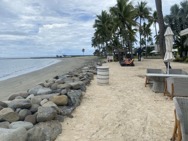 Fiji hotel waiting for plane home
