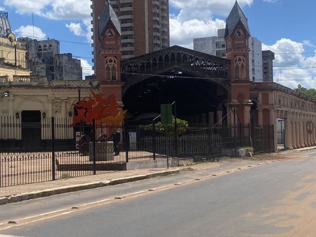 outside the old central railroad station
