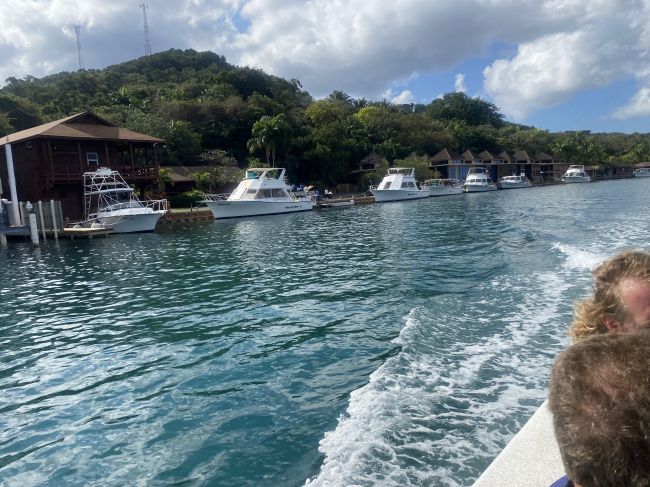 2/16 view from dive boat en route to a dive site
