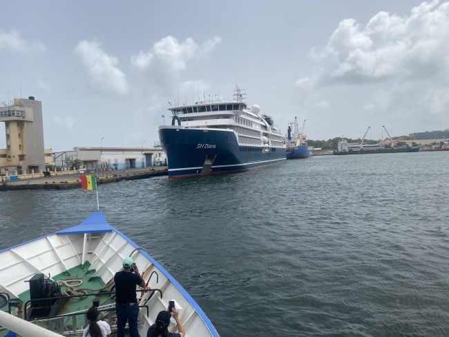 9/17/26: returning to the SH Diana docked in Dakar, Senegal
