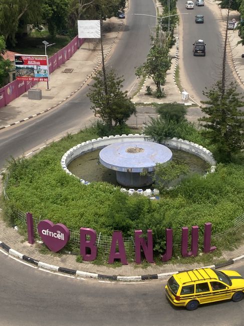 9/18/26 Banjul, The Gambia:  View from memorial arch commemorating a revolutionary coup in the 1990's
