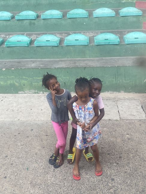 9/18/26 Banjul, The Gambia:  Little girl thinking it is funny to give us the finger
