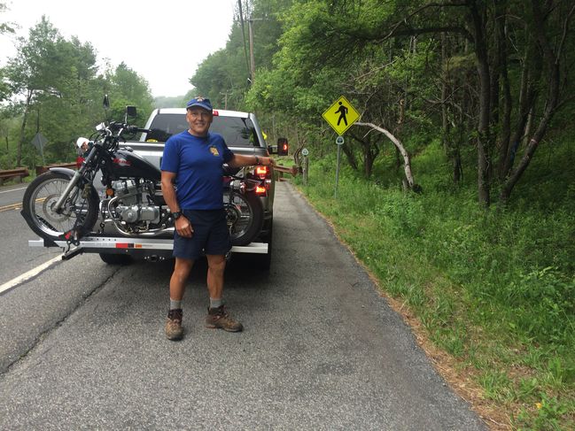 6/19 dropping off bike at Rte 20
