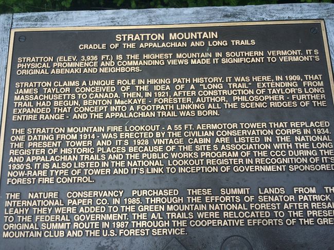 7/19 AT history on Stratton Mtn.
