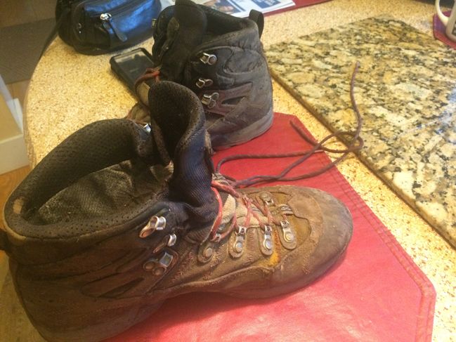 7/19 These boots may be done.  1500 miles on them.
