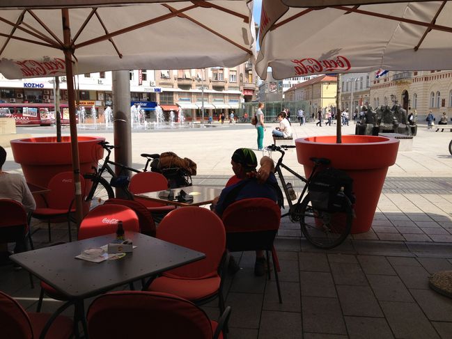 lunch in Osijek, Croatia

