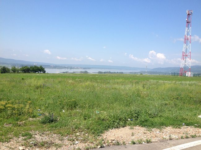 seeing the Danuba as we come off of a mountain pass right after entering Romania
