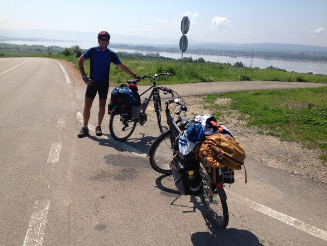 Returning to first view on Danube since leaving Belgrade, Serbia
