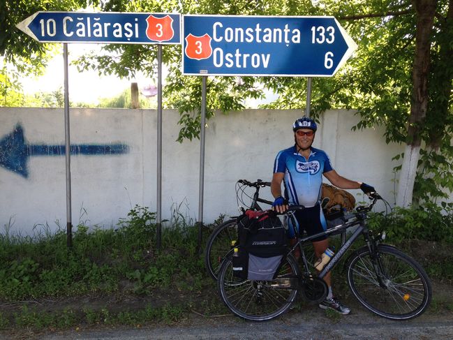 First sign for our destination - upon re-entering Romania from Silistra, Bulgaria

