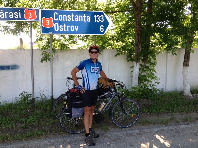 First sign for our destination - upon re-entering Romania from Silistra, Bulgaria
