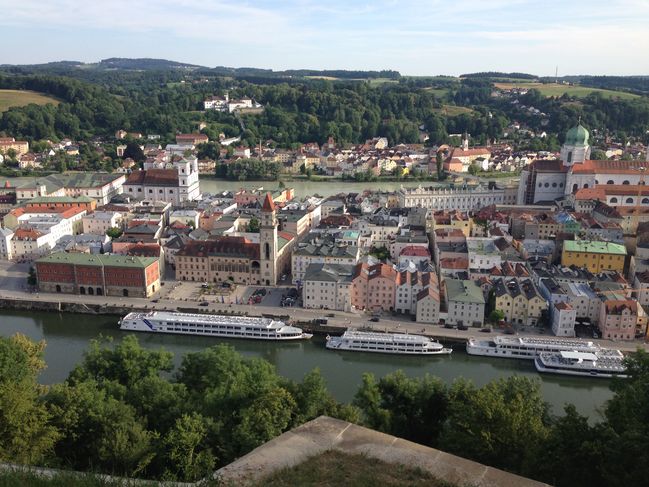 view from Castle Overlooking Danube at Passau
