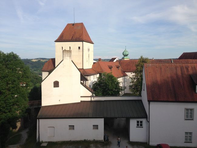 Castle Overlooking Danube at Passau
