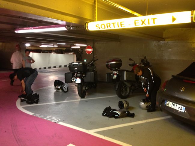 Departure Prep in Parking Garage in Avignon
