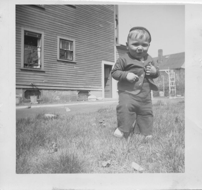 Paul Niel Adamson St. front yard ca 1956
