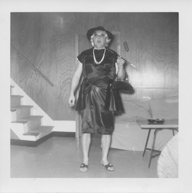 Ake at costume party in 13 Cynthia basement 1960's
