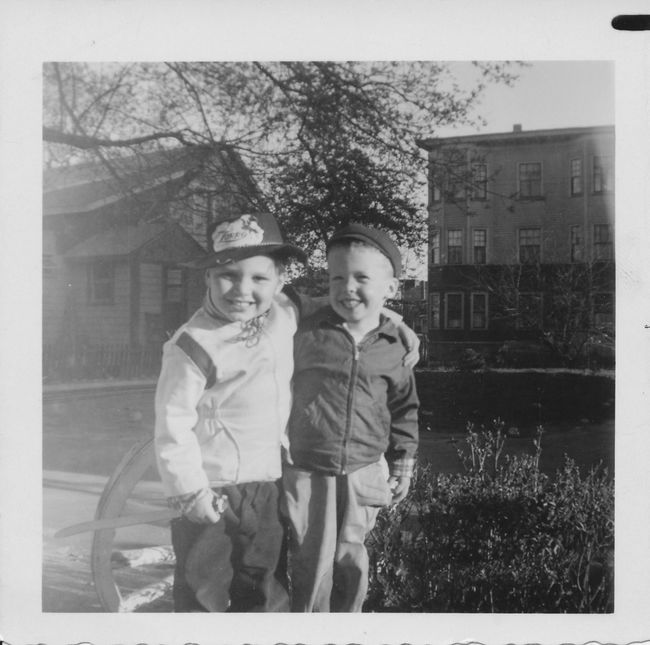 Paul with Adamson St. friend ca 1958
