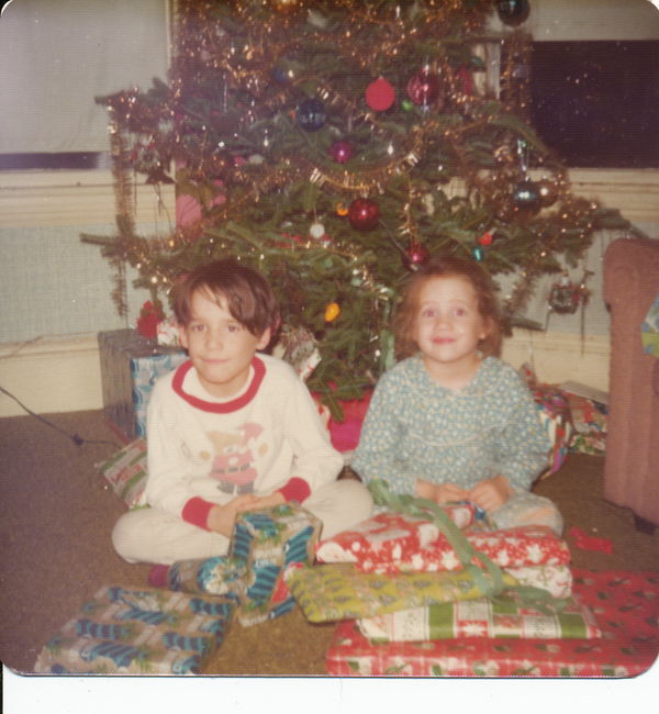 Danny and Elaine Holman, Christmas, Allston, late 1960's
