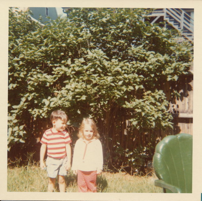 Danny and Elaine Holman in 26 Allston back yard
