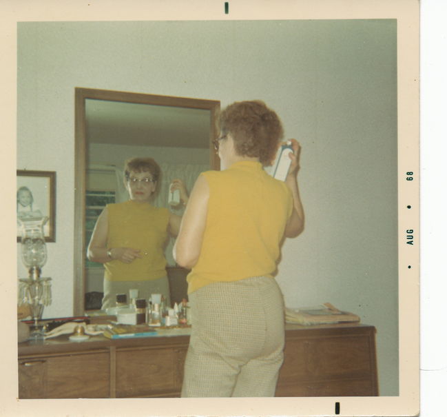 Greta in Lynne's bedroom in 13 Cynthia Road
