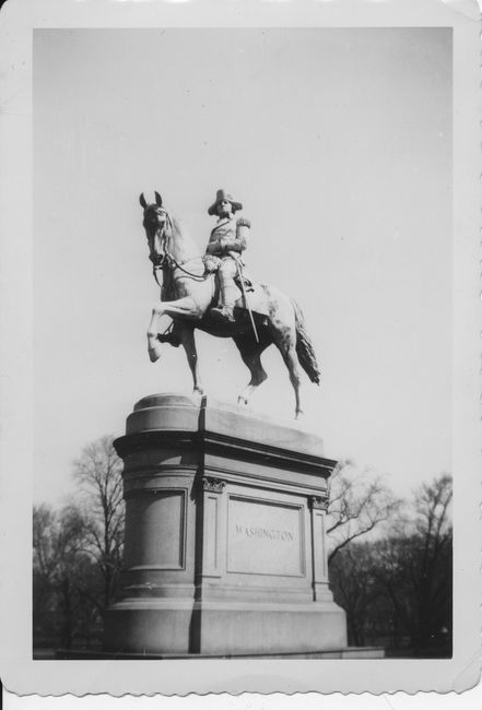 Statue of George Washington, Boston Public Gardens ca 1949
