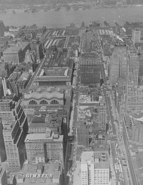 View of NYC river ca 1960
