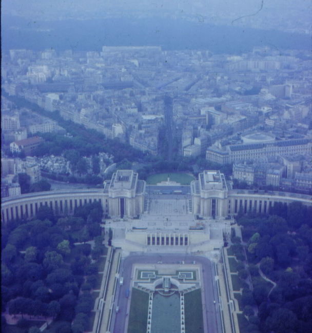 View from Eiffel Tower, Paris, 1966 trip
