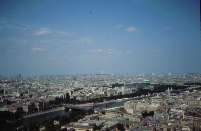 view from Eiffel Tower, Paris, 1966 trip
